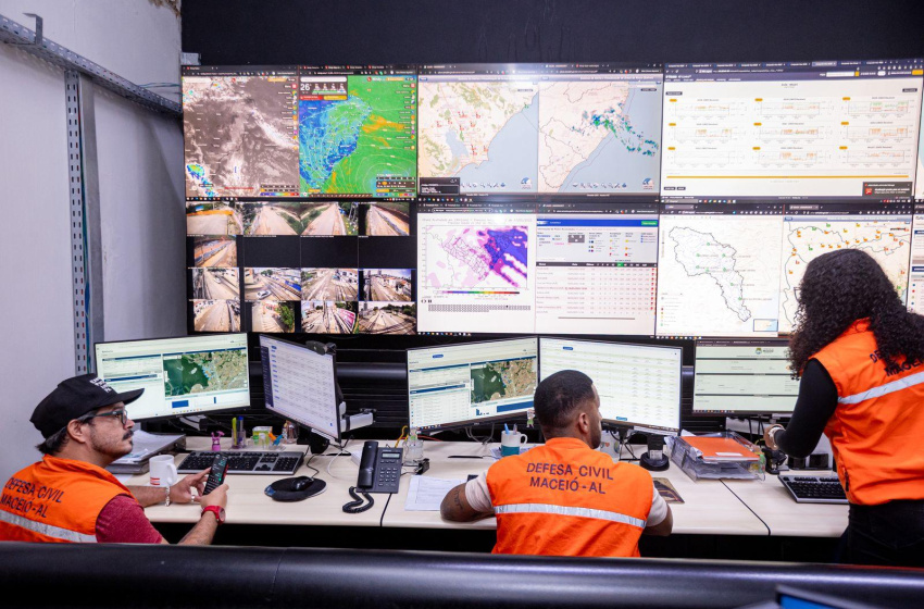 Defesa Civil de Maceió monitora chuvas intensas na capital. Foto: Itawi Albuquerque/ Secom Maceió.