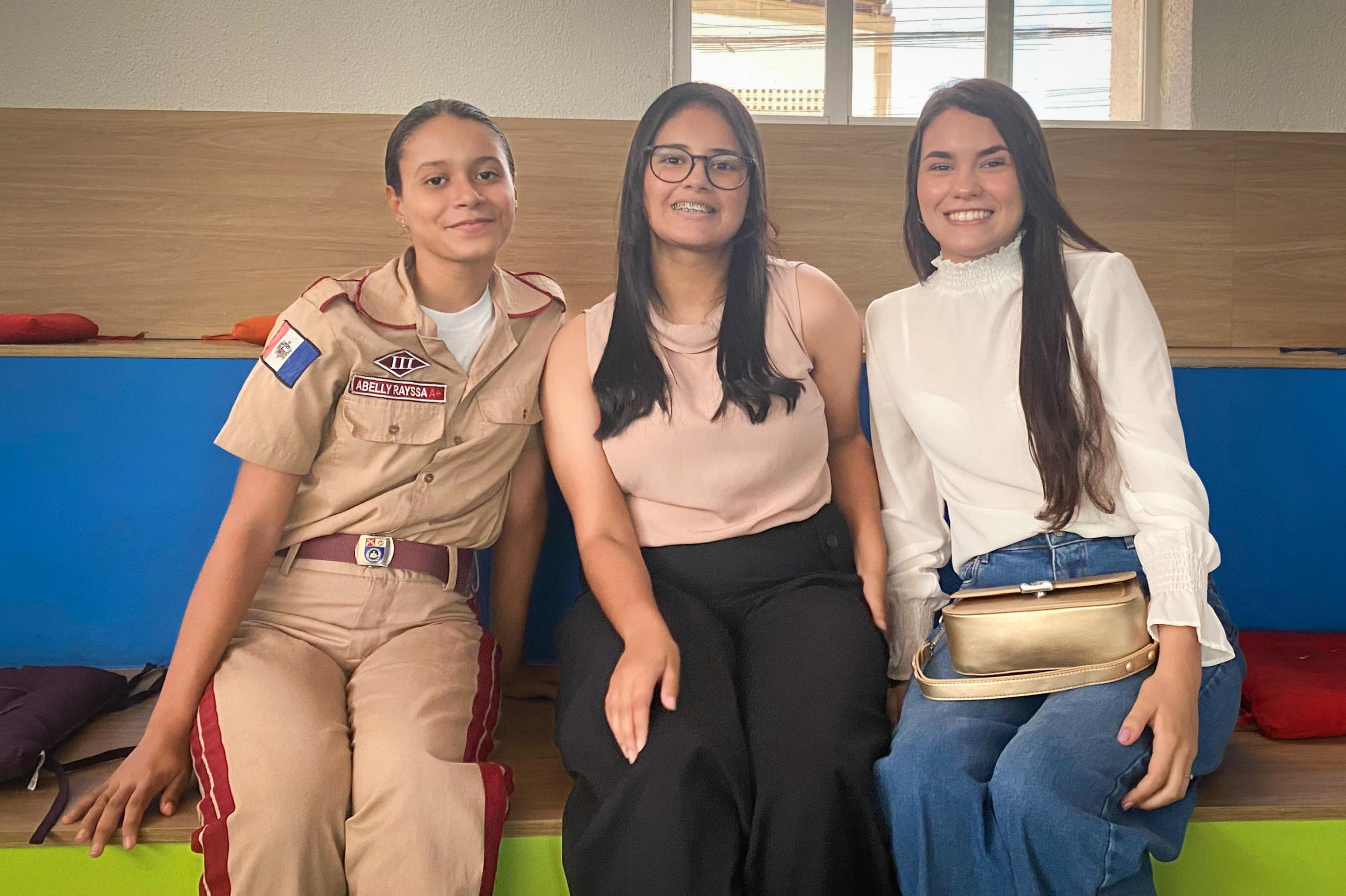 Da esquerda para direita: Abelly Rayssa, Maria Eduarda e Carla Tawany. Foto: Arquivo pessoal cortesia.