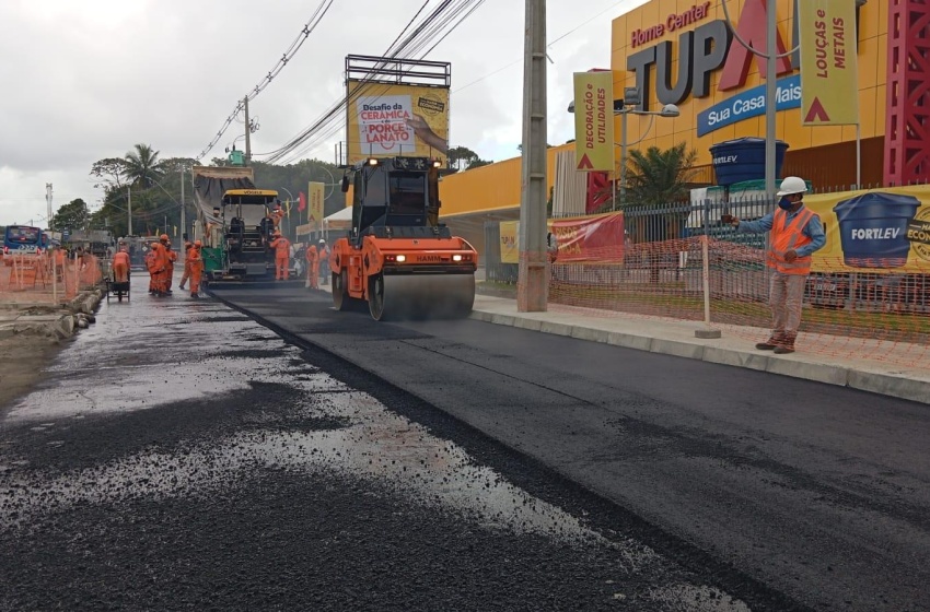Via recebe pavimentação asfáltica. Foto: Ascom Seminfra