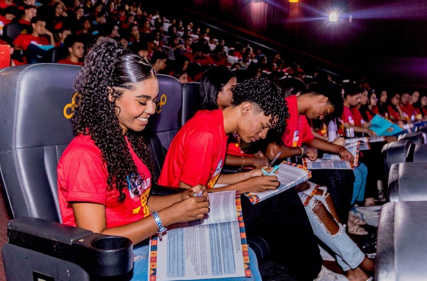 Estudantes na edição passada do Pré-Enem Educar é Massa. Foto: Ascom Semed