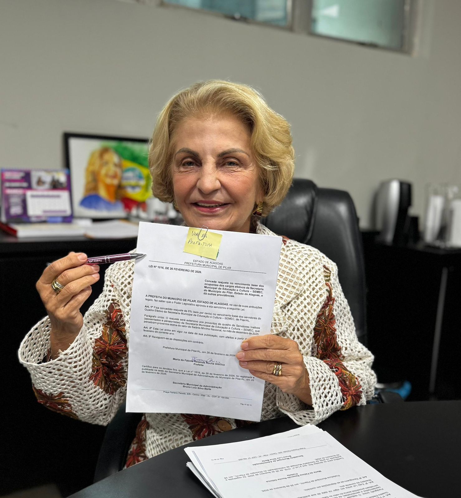 Prefeita Fátima Rezende. Foto: Assessoria.